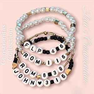 Bible verses bracelets, they can be customized.